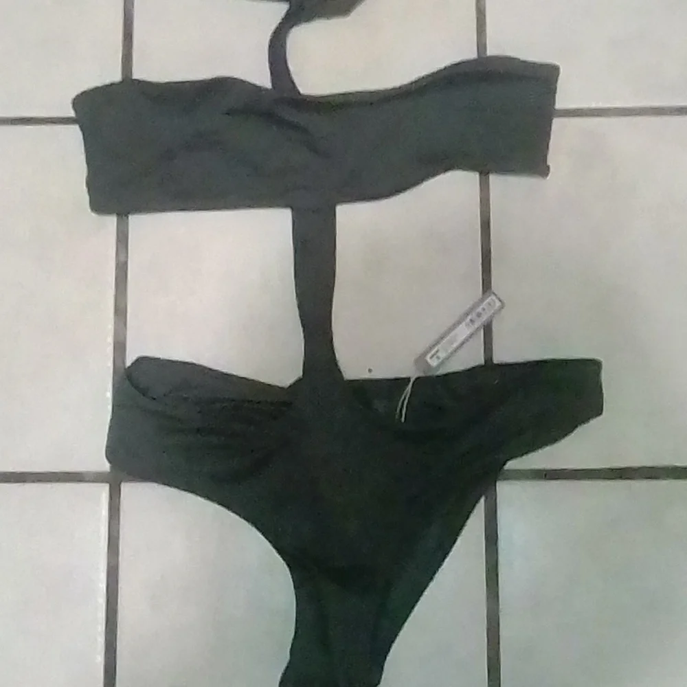 Sale Skims nwts swim cut out halter monokini in shade gunmetal